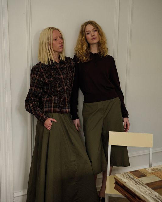 Hovedbilde Isa Cropped Shirt - Grey Wine Check