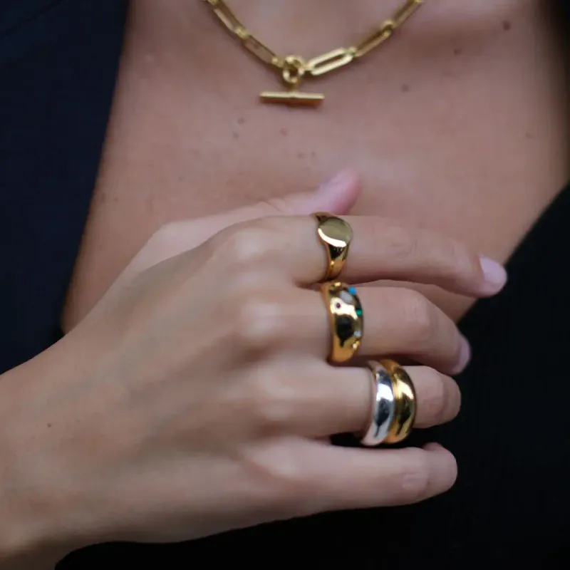 29717 Luxe Domed Ring - 18K Gold