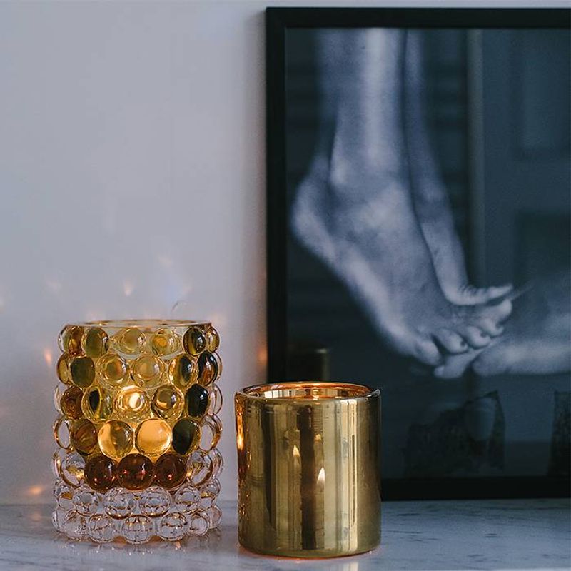 Hurricane Lamp Boule Amber