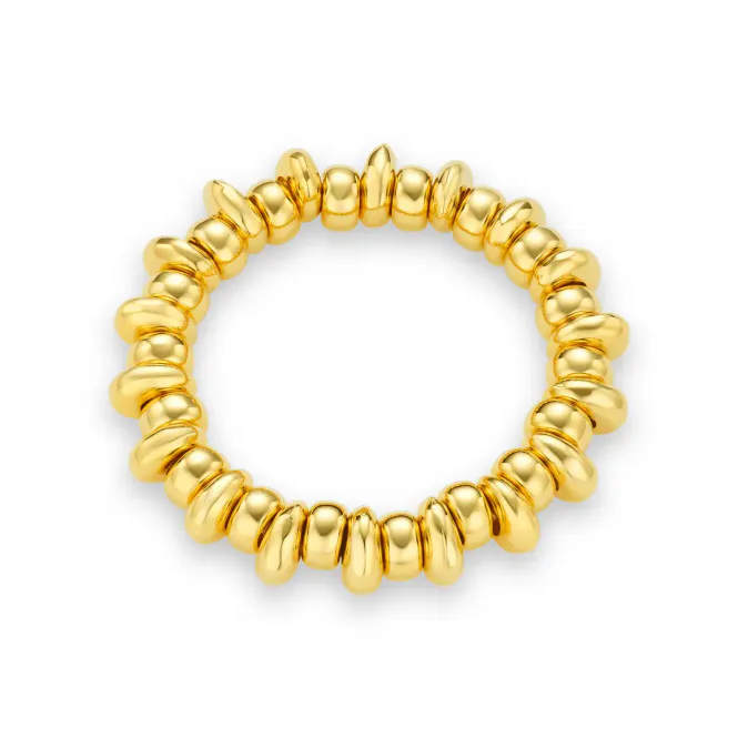 Hovedbilde 30583 Polished Metal Nugget Stretch Bracelet - ...