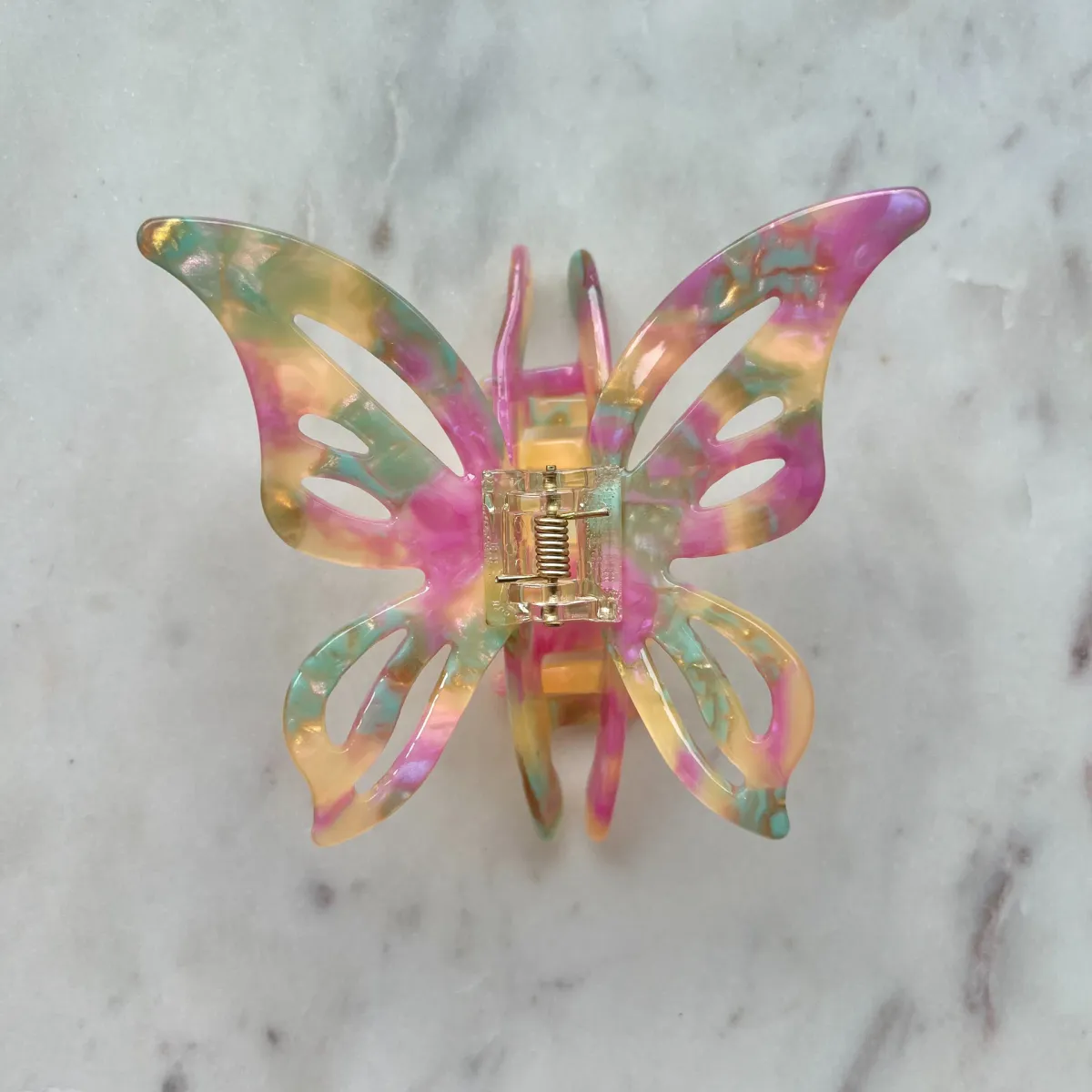 Hårklype Butterfly Yellow / Pink / Multi 