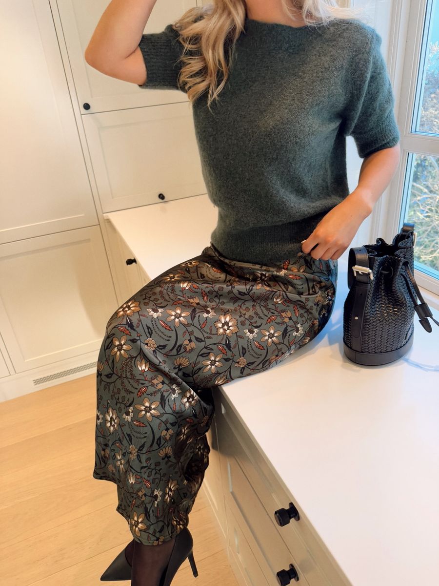 Long Bias Cut Skirt - Green