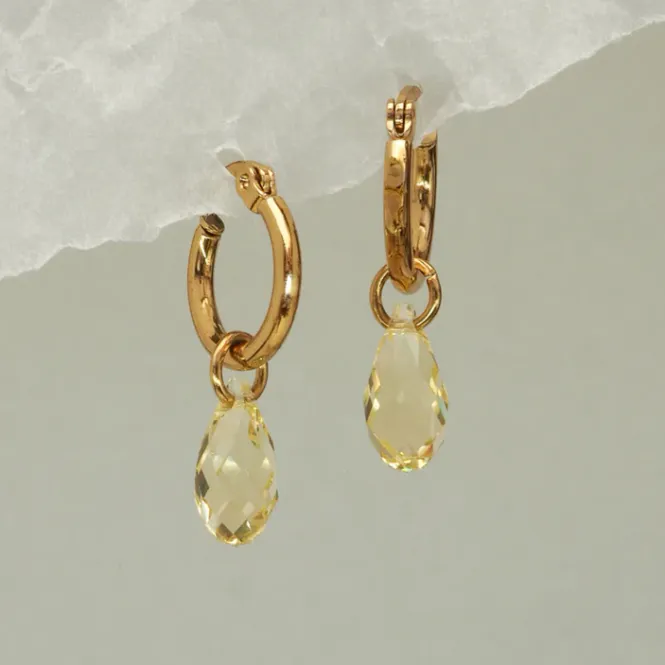 Hovedbilde Goldie Hoop Yellow Crystal