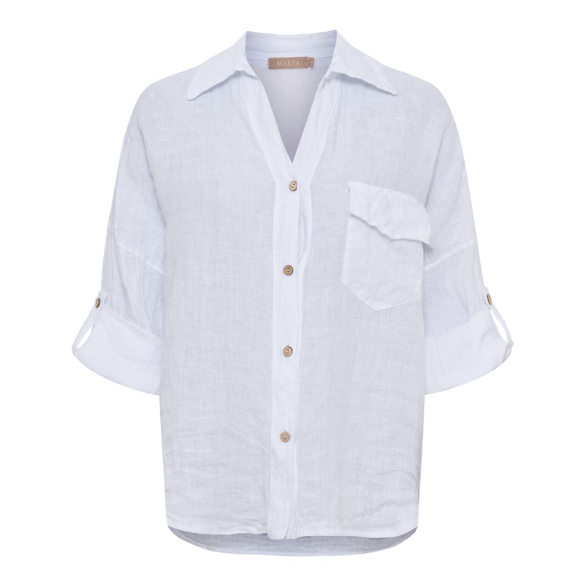 Mdc Daira Shirt Linen Optical White