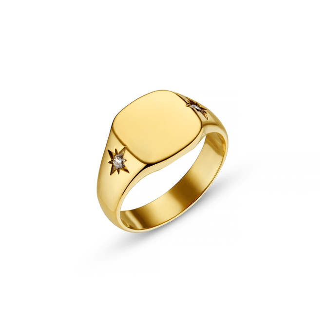 Hovedbilde 31506 Luxe Crystal Starbust Signet Ring - Pale ...