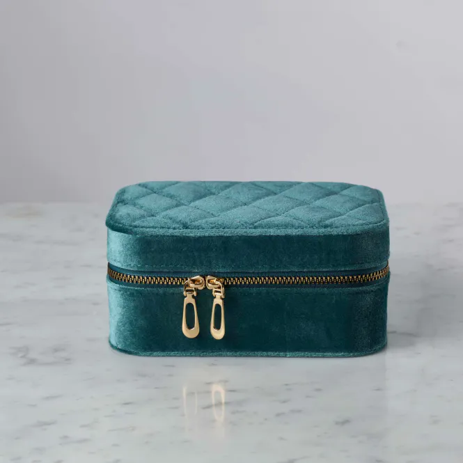 Hovedbilde Smykkeskrin velour - firkantet